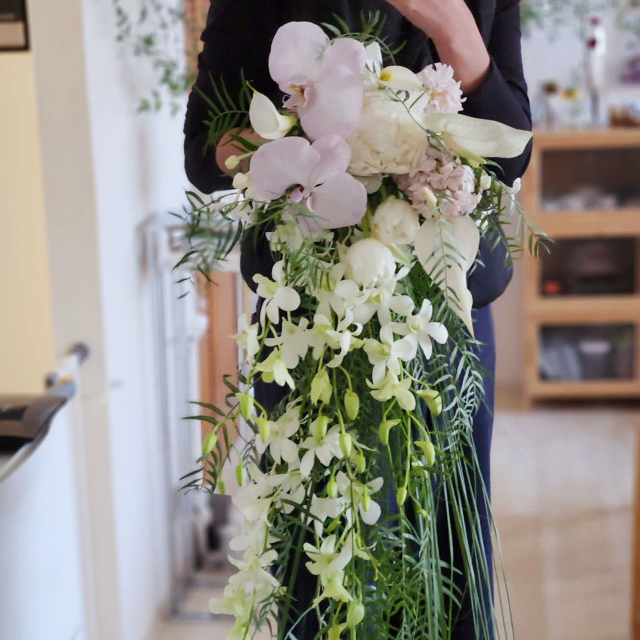 Long Waterfall Bridal Bouquet
