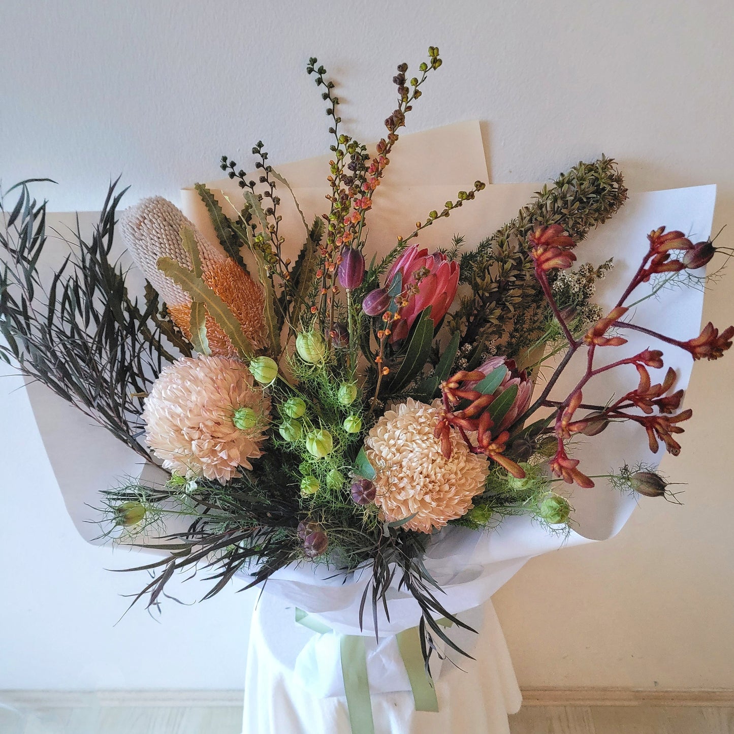 Australian native flowers with Chrysanthemums